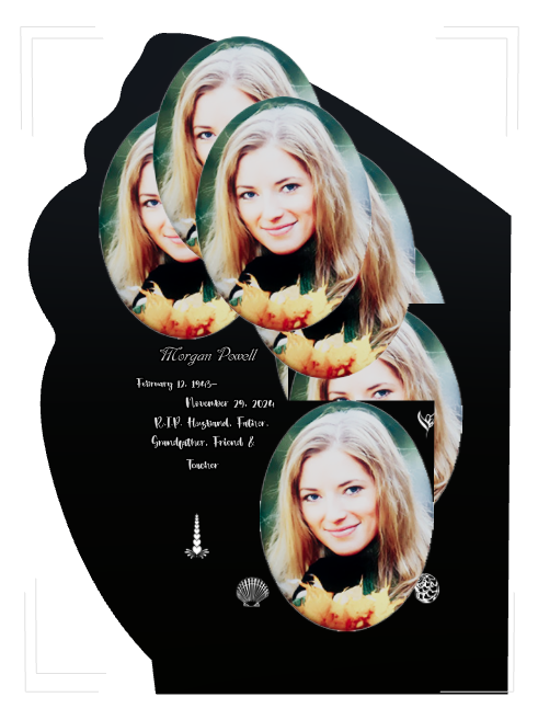 Father Memorial Laser-Etched Black Granite Headstone design preview