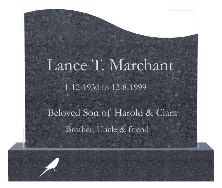 Son Memorial Traditional Engraved Headstone design preview
