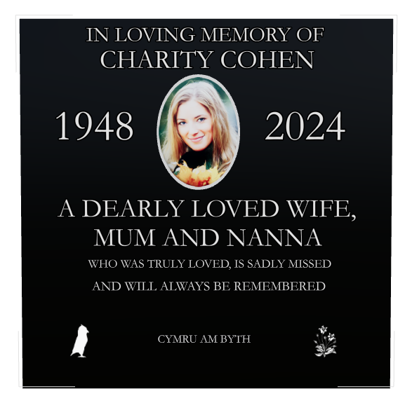 Mother Memorial Laser-Etched Black Granite Headstone design preview