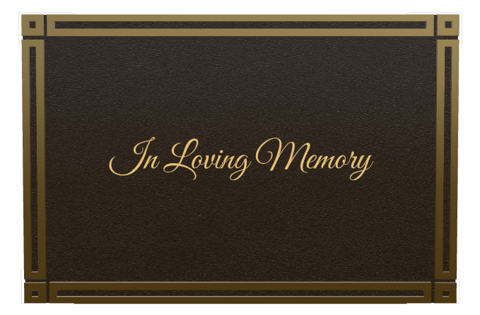 In Loving Memory Bronze Plaque design preview