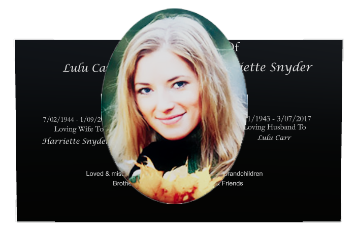 Wife Memorial Laser-Etched Colour Plaque design preview