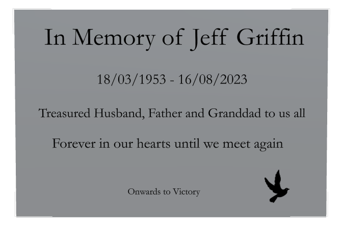 Father Memorial Stainless Steel Plaque design preview