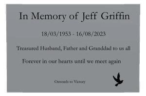 Rectangle (landscape) Father Memorial Stainless Steel Plaque Design preview