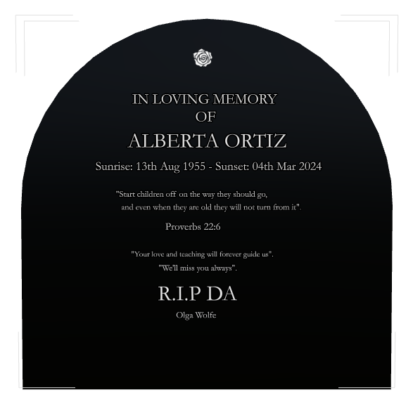 Biblical Memorial Laser-Etched Black Granite Headstone design preview