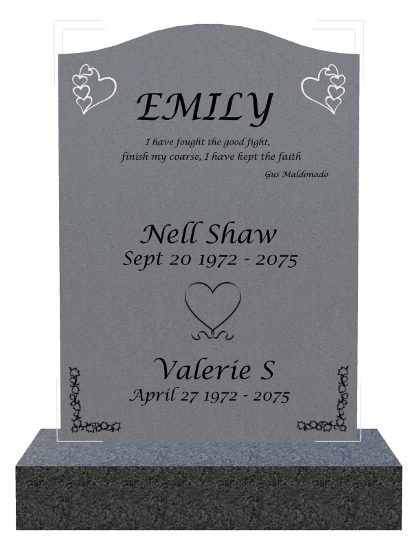 Religious Memorial Traditional Engraved Headstone design preview