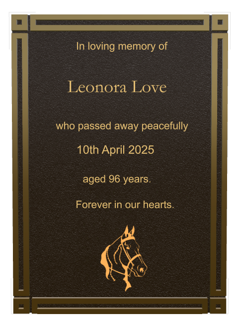 In Loving Memory Bronze Plaque design preview