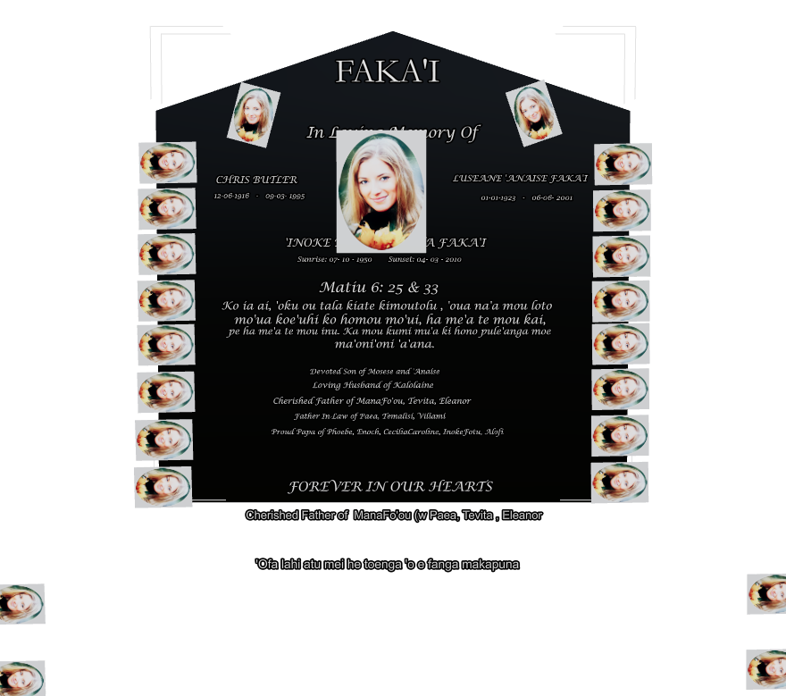 Husband Memorial Laser-Etched Black Granite Headstone design preview