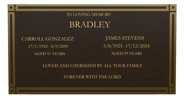 Religious Memorial Bronze Plaque design preview
