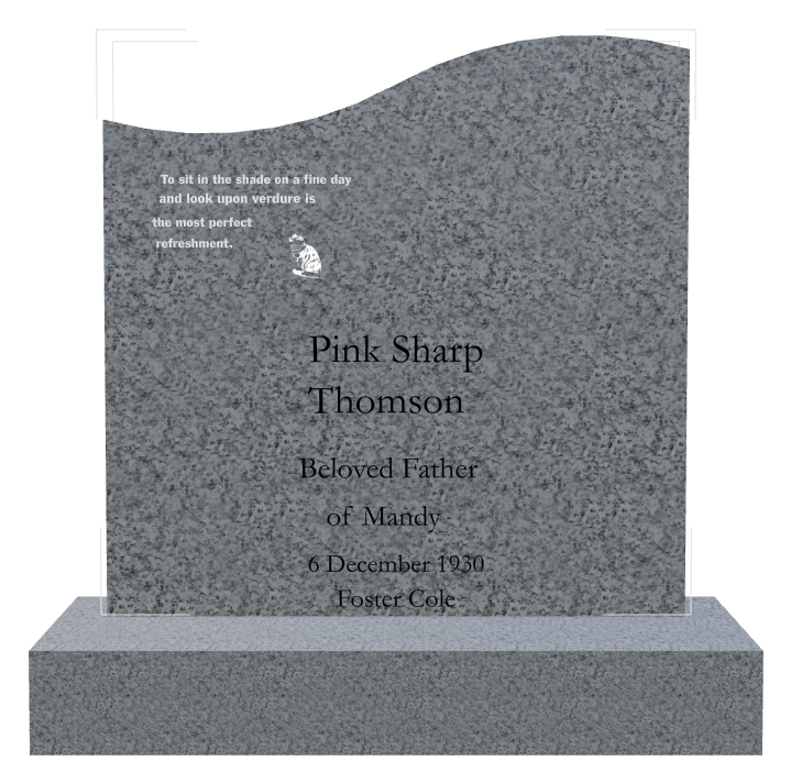 Father Memorial Traditional Engraved Headstone design preview
