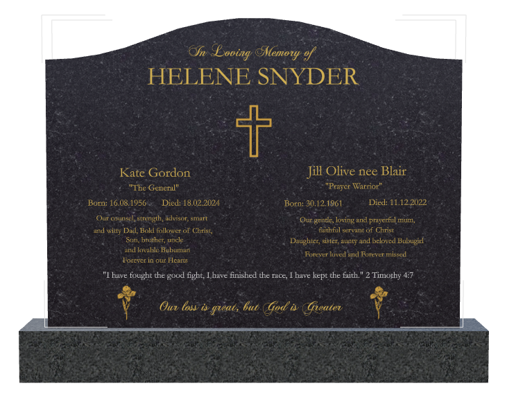 Mother Memorial Traditional Engraved Headstone design preview