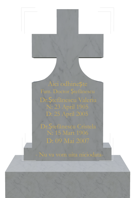 Doctor Memorial Traditional Engraved Headstone design preview