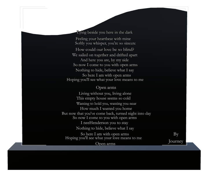 Memorial Laser-Etched Black Granite Headstone design preview