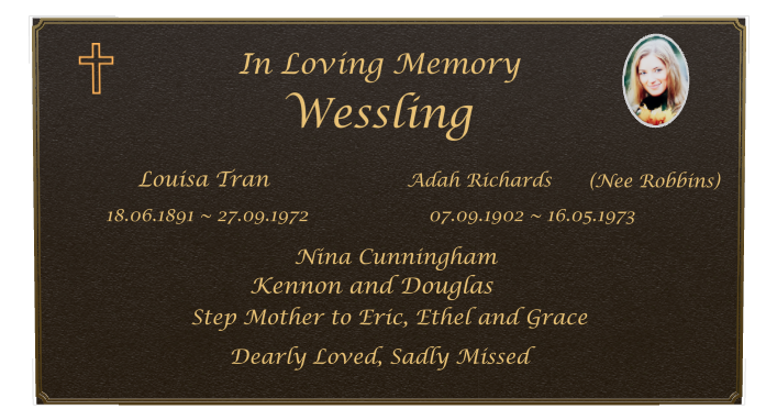 Mother Memorial Bronze Plaque design preview