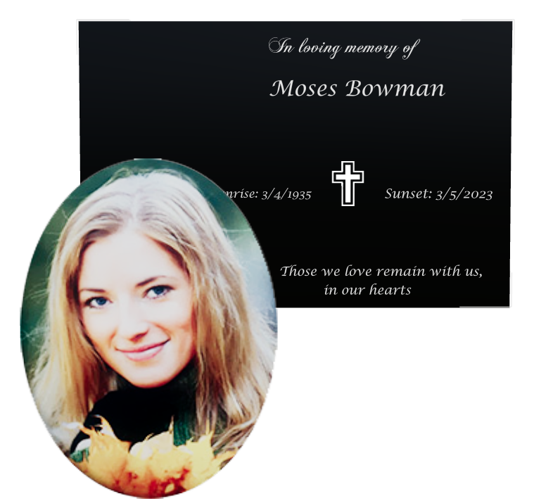 Religious Memorial Laser-Etched Colour Plaque design preview