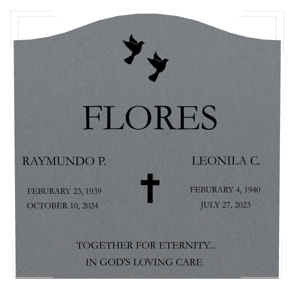 Religious Memorial Traditional Engraved Headstone design preview