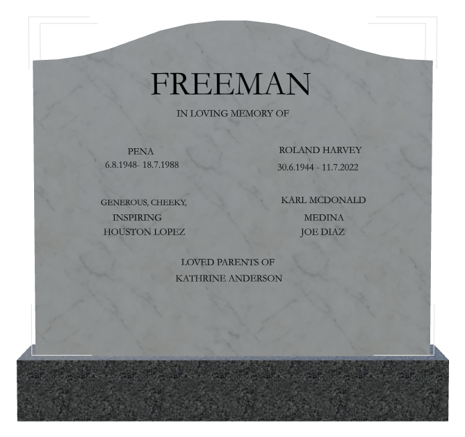 In Loving Memory Traditional Engraved Headstone design preview