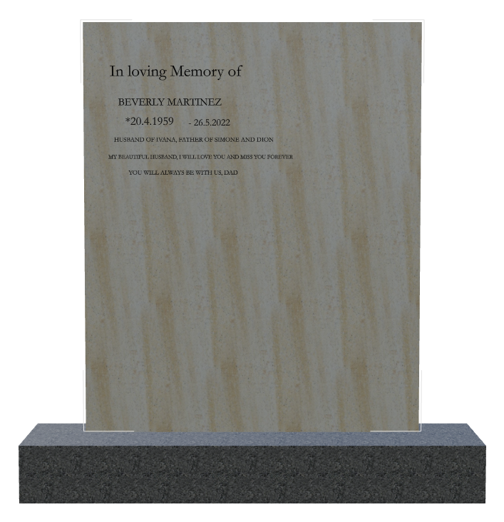 Father Memorial Traditional Engraved Headstone design preview