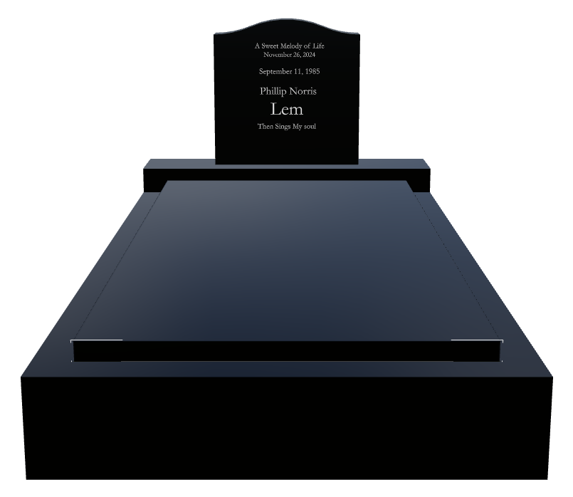 Biblical Memorial Laser-Etched Black Granite Monument design preview