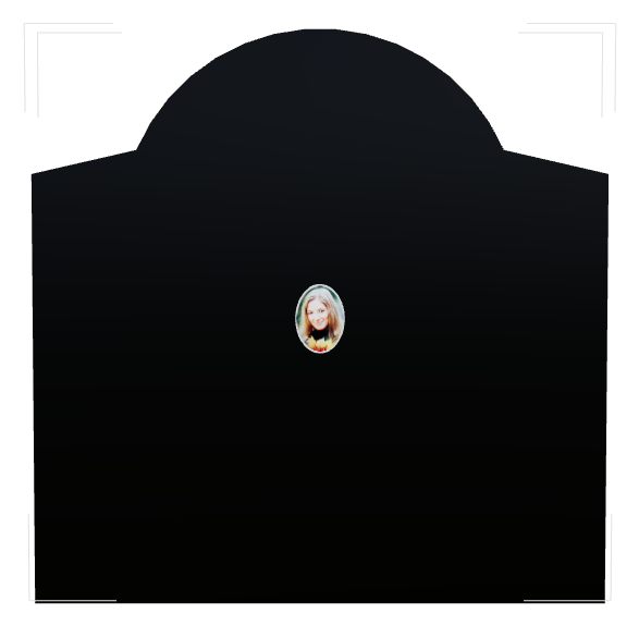 Memorial Laser-Etched Black Granite Headstone design preview