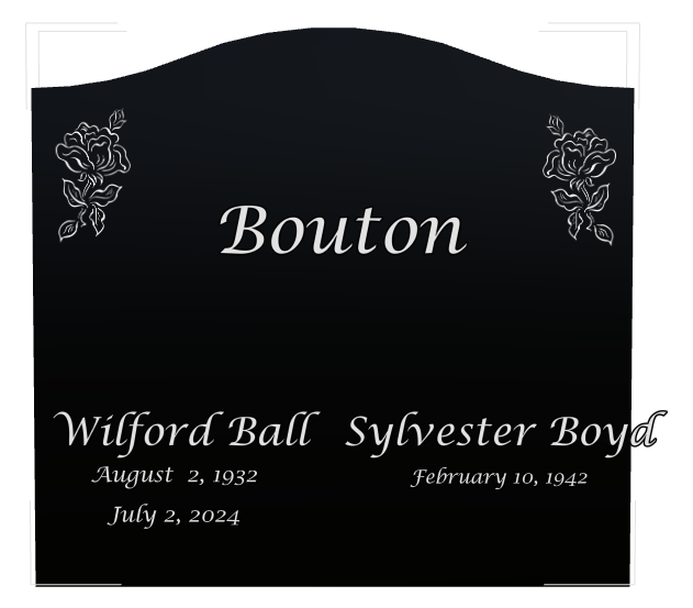 Memorial Laser-Etched Black Granite Headstone design preview