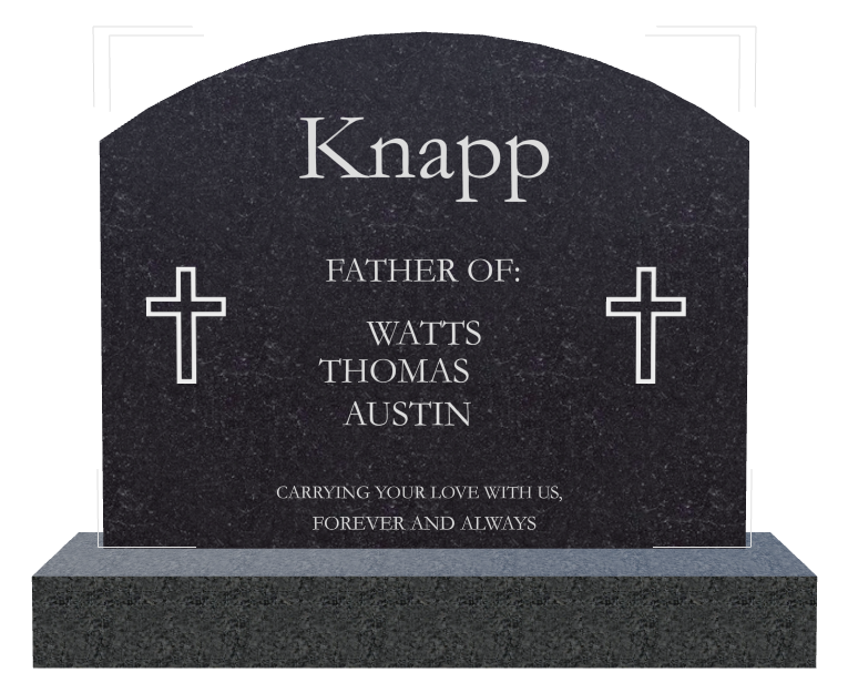 Father Memorial Traditional Engraved Headstone design preview