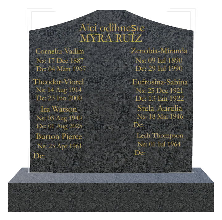 Memorial Traditional Engraved Headstone design preview