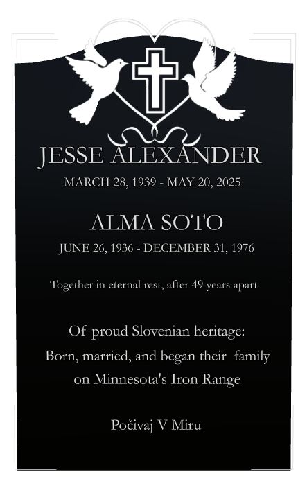 Religious Memorial Laser-Etched Black Granite Headstone design preview