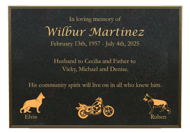 Biblical Memorial Bronze Plaque design preview