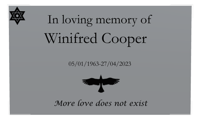 Religious Memorial Stainless Steel Plaque design preview