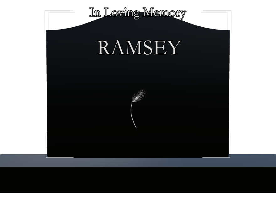 In Loving Memory Laser-Etched Black Granite Headstone design preview