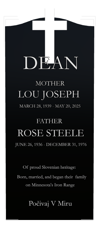 Mother Memorial Laser-Etched Black Granite Headstone design preview