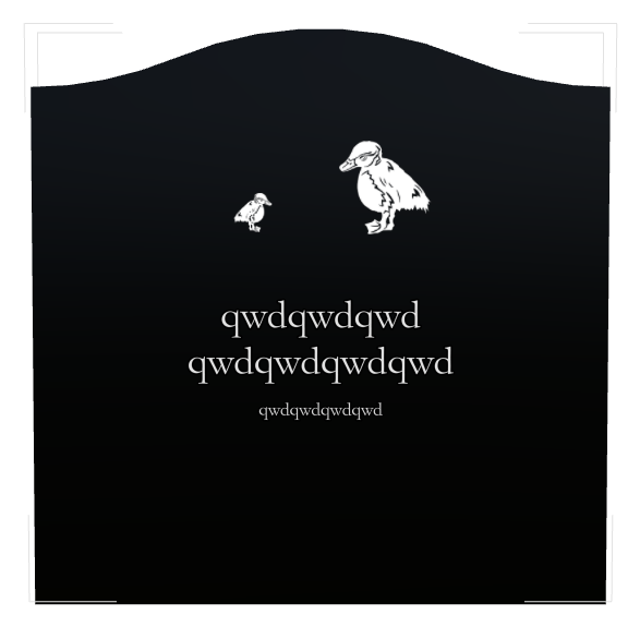 Memorial Laser-Etched Black Granite Headstone design preview