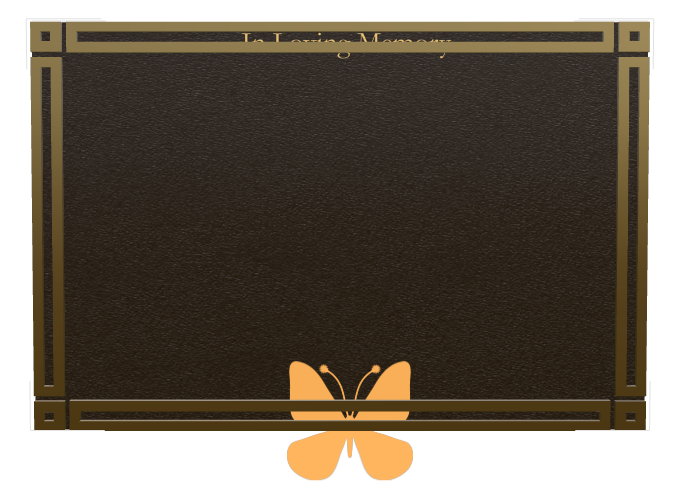 Butterfly Memorial Bronze Plaque design preview