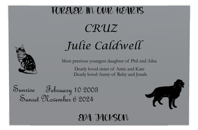 Daughter Memorial Stainless Steel Plaque design preview