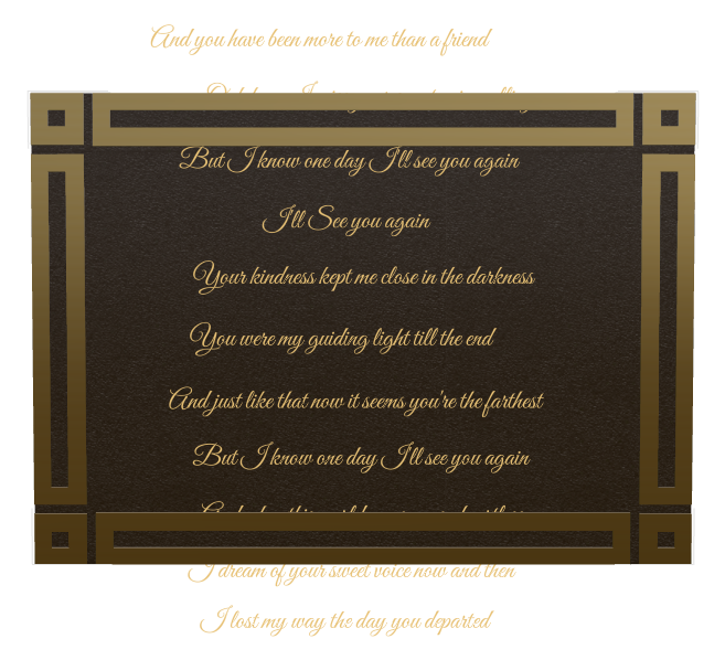 Memorial Bronze Plaque design preview