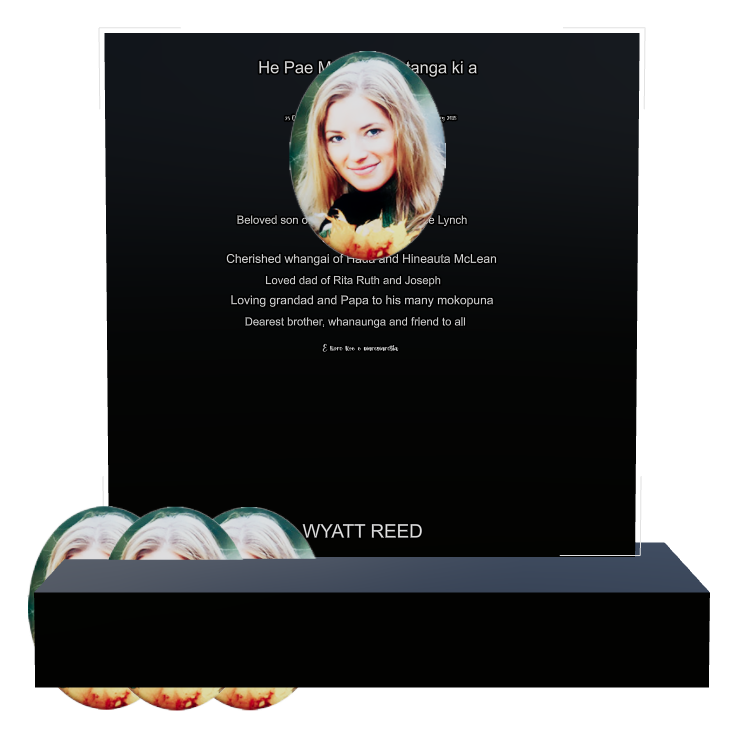 Father Memorial Laser-Etched Black Granite Headstone design preview