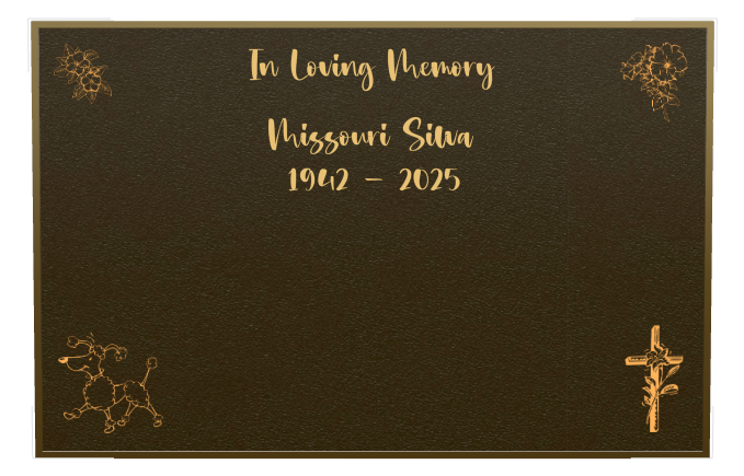 In Loving Memory Bronze Plaque design preview