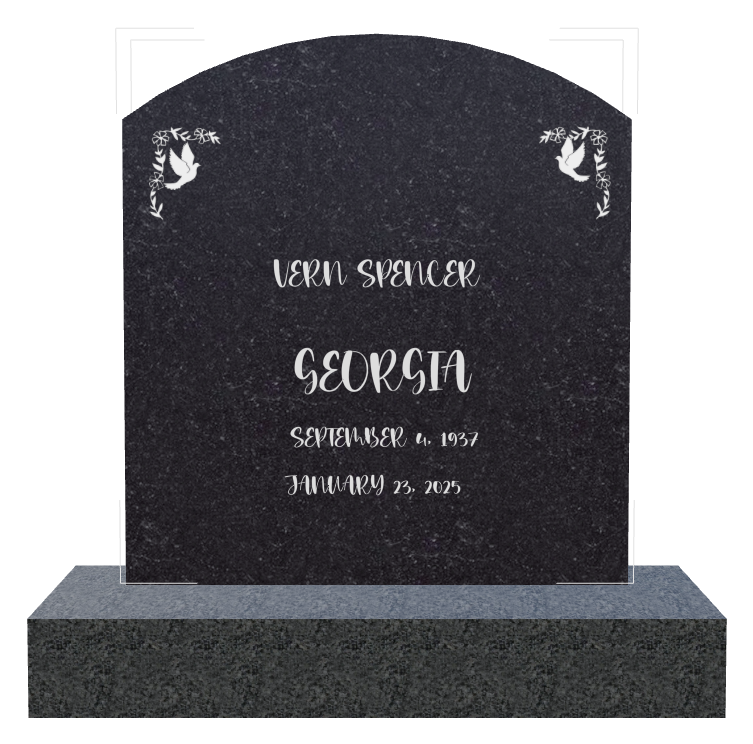 Memorial Traditional Engraved Headstone design preview