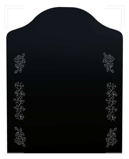 Memorial Laser-Etched Black Granite Headstone design preview