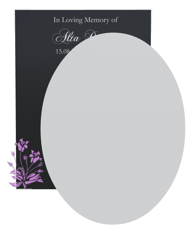 In Loving Memory Full Colour Plaque design preview