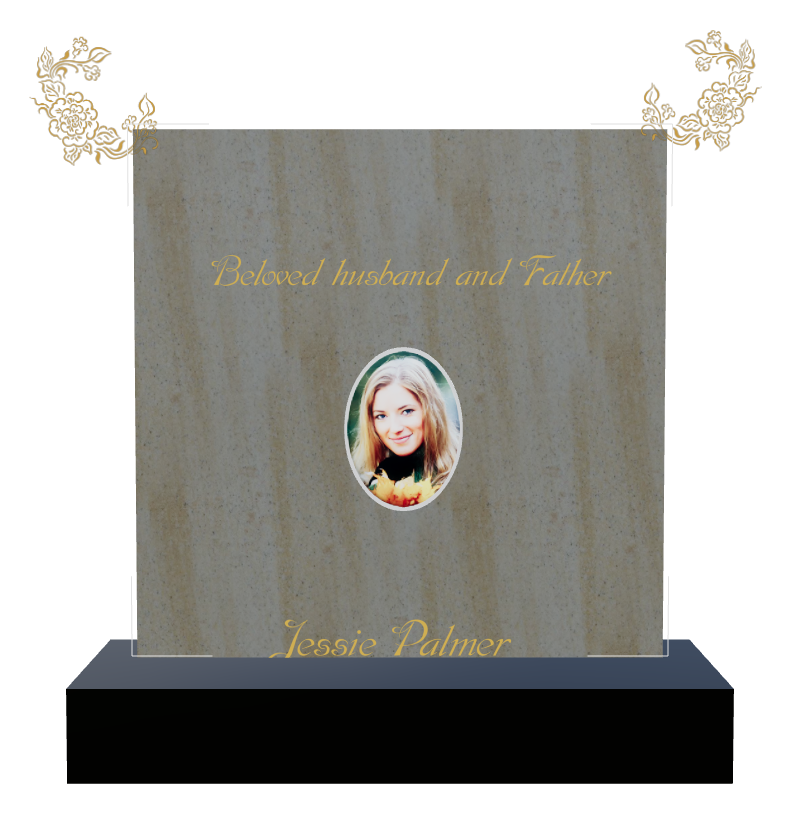 Husband Memorial Traditional Engraved Headstone design preview