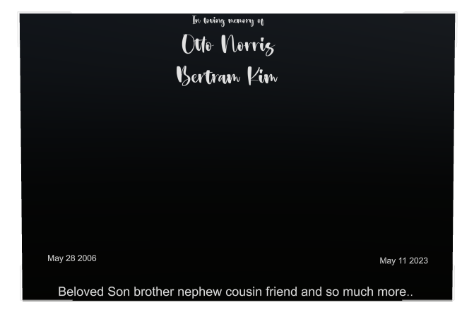 Son Memorial Laser-Etched Colour Plaque design preview
