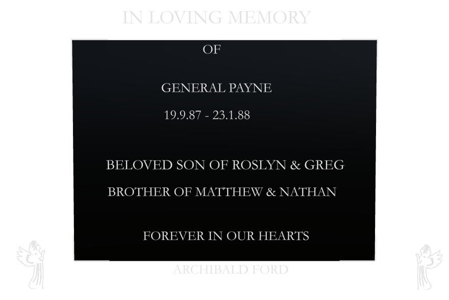 Biblical Memorial Laser-Etched Colour Plaque design preview