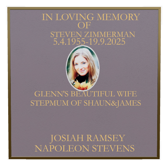 Religious Memorial Bronze Plaque design preview
