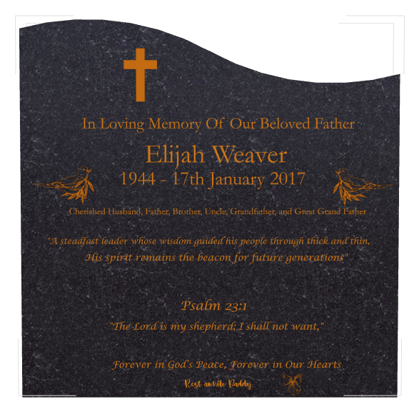 Biblical Memorial Traditional Engraved Headstone design preview